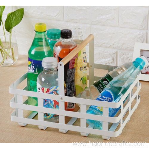 iron basket desktop grocery picnic basket